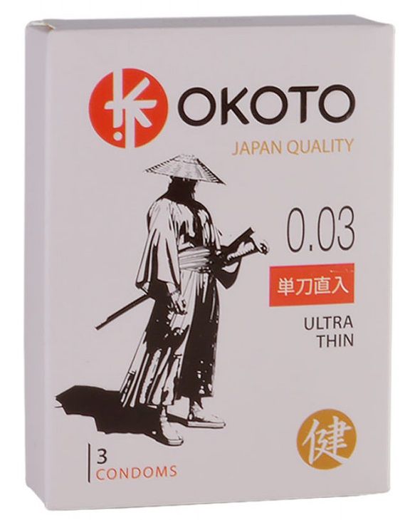 Ультратонкие презервативы OKOTO Ultra Thin - 3 шт. 1
