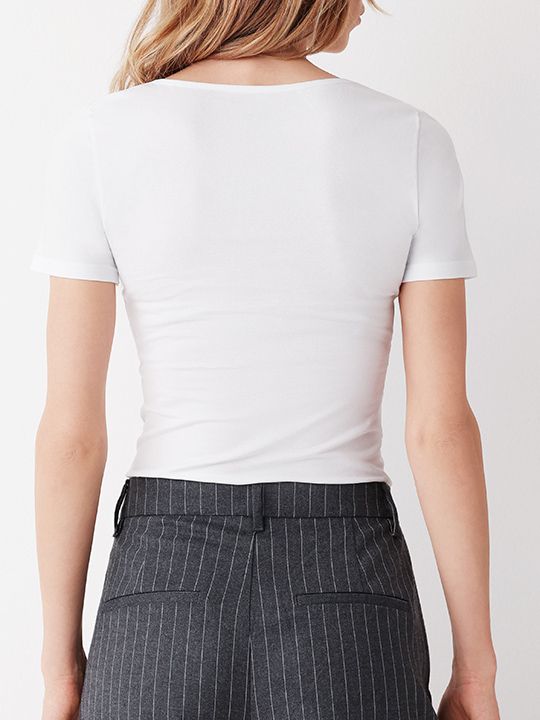 Футболка с короткими рукавами и круглым вырезом 5