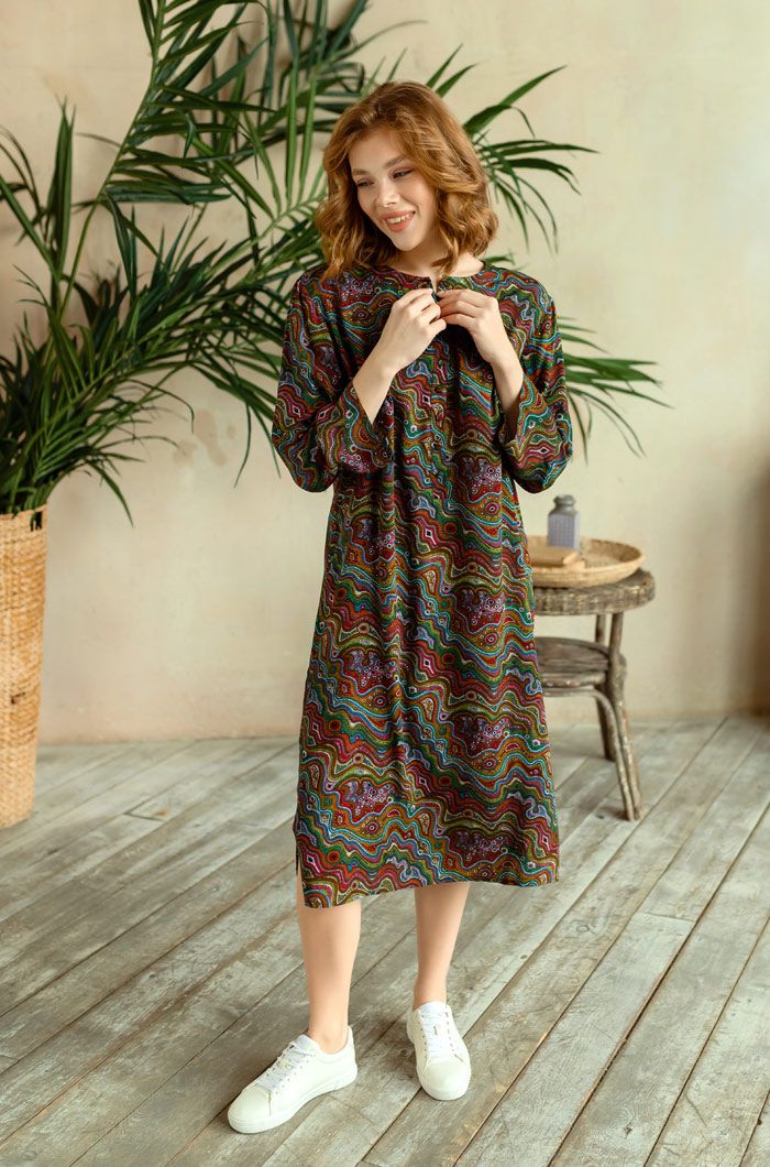 Длинная туника прямого силуэта Reina 1