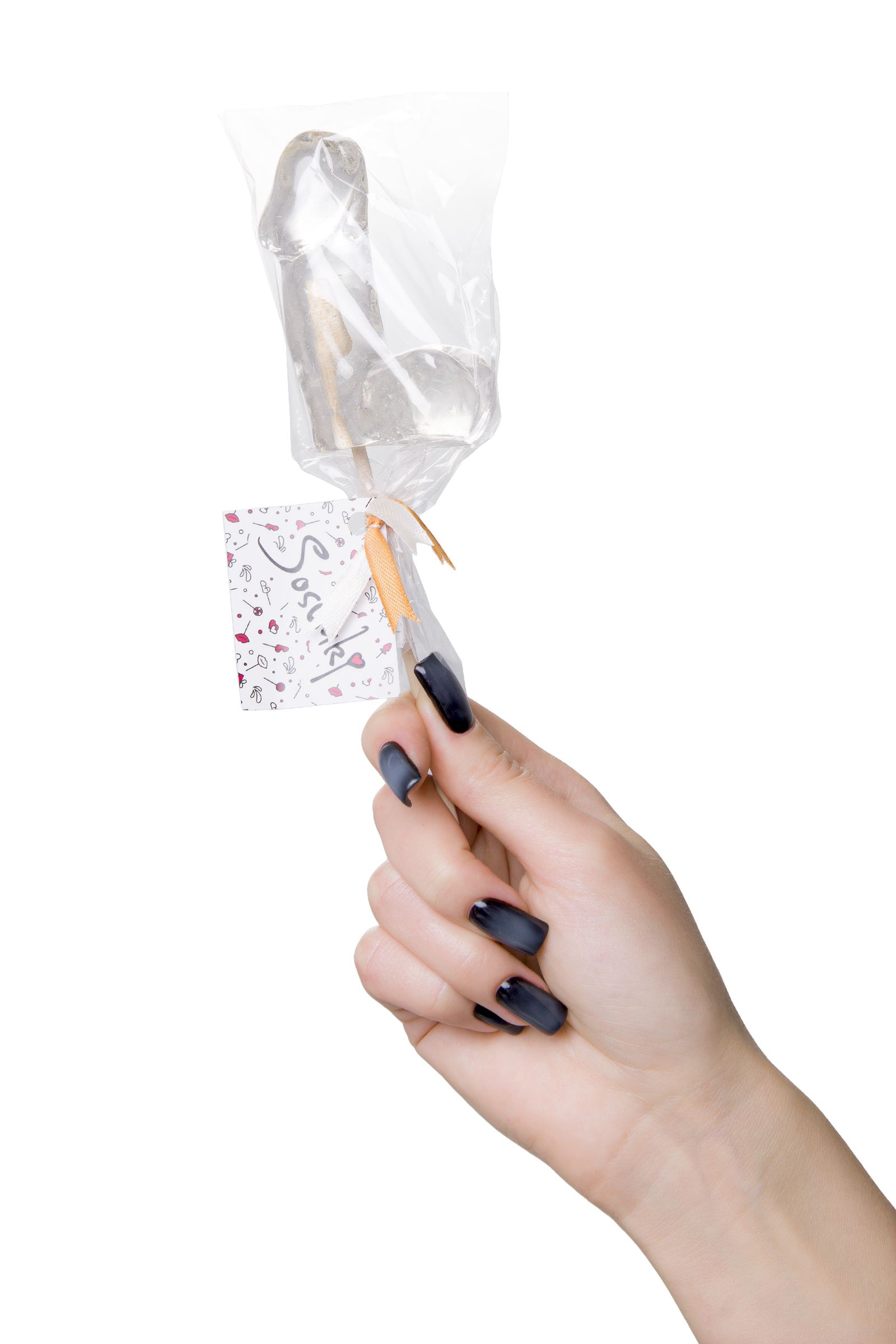 Прозрачный леденец в форме фаллоса со вкусом пина колада - 80 гр. 5