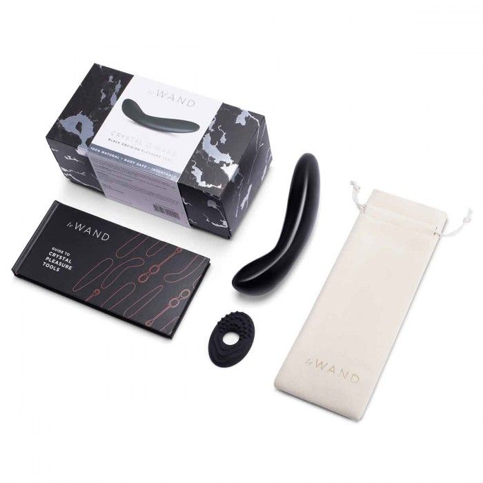 Массажер для G-точки Le Wand Crystal G-Wand из черного обсидиана 4