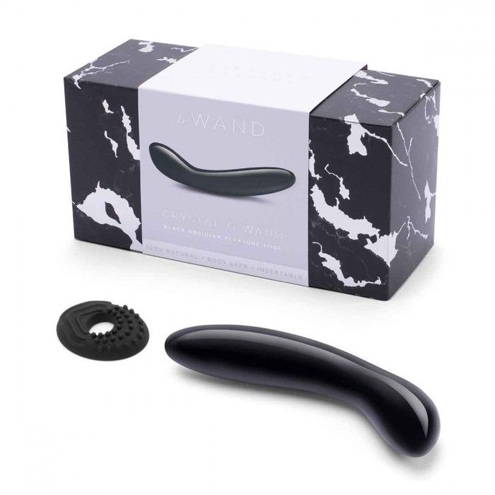 Массажер для G-точки Le Wand Crystal G-Wand из черного обсидиана 1