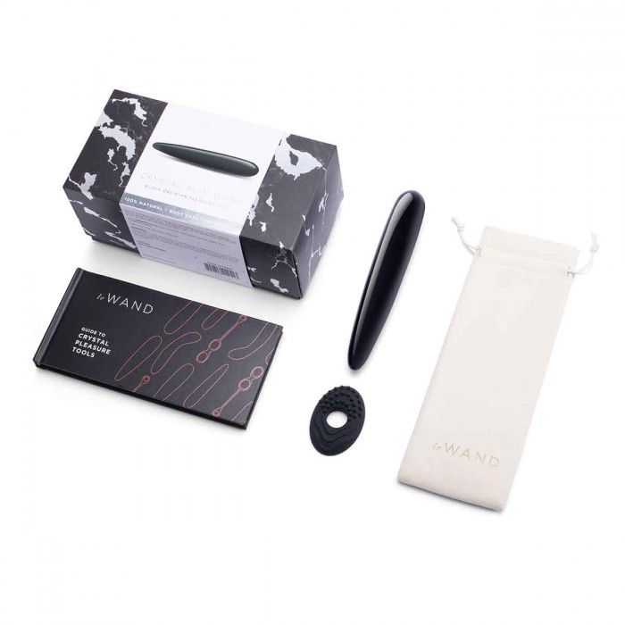 Массажер Le Wand Crystal Slim Wand из черного обсидиана 4