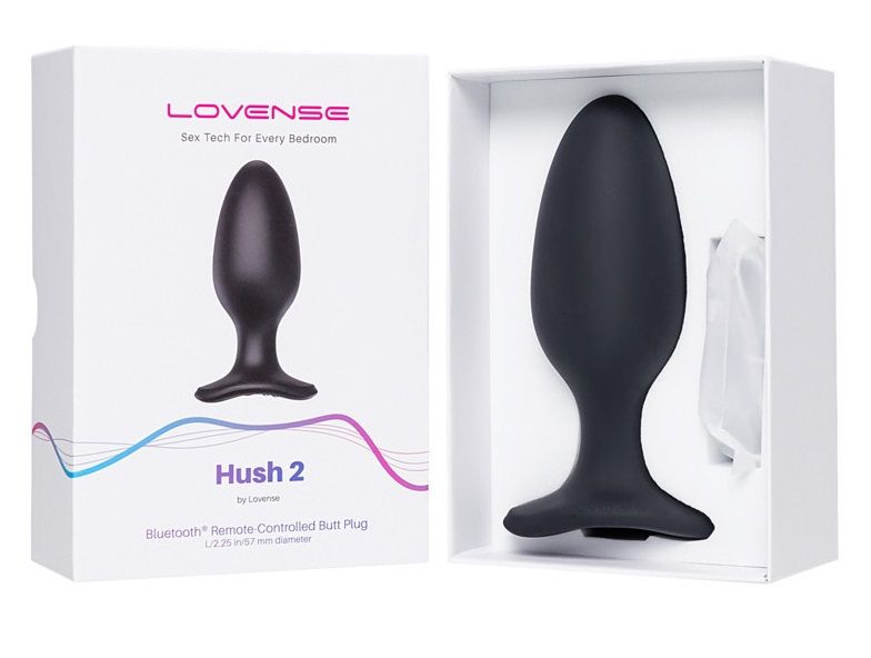 Черная анальная вибропробка HUSH 2 Size L - 12,1 см. 8