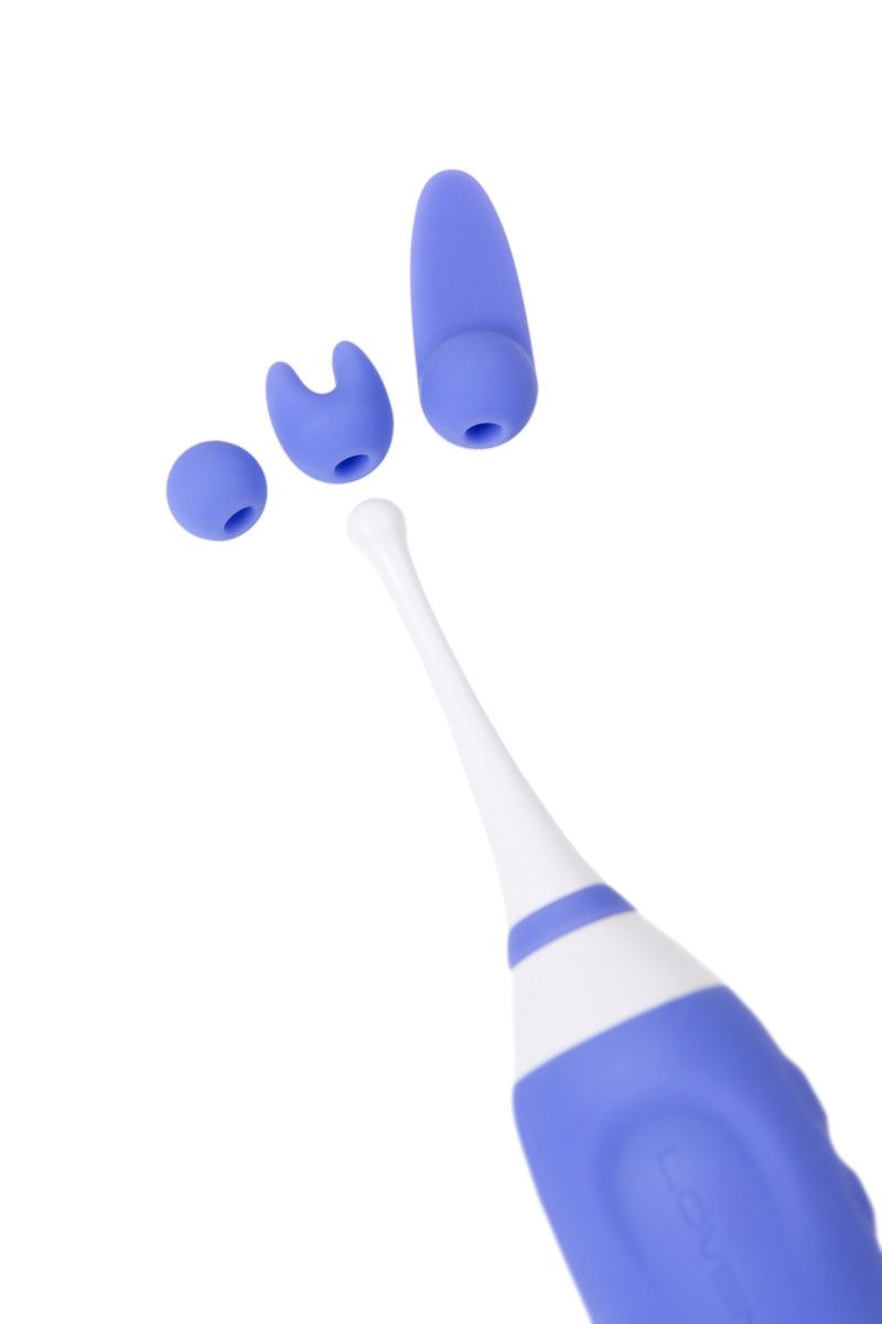 Сиреневый двусторонний вибромассажер Hyphy с клиторальным стимулятором - 21,6 см. 6