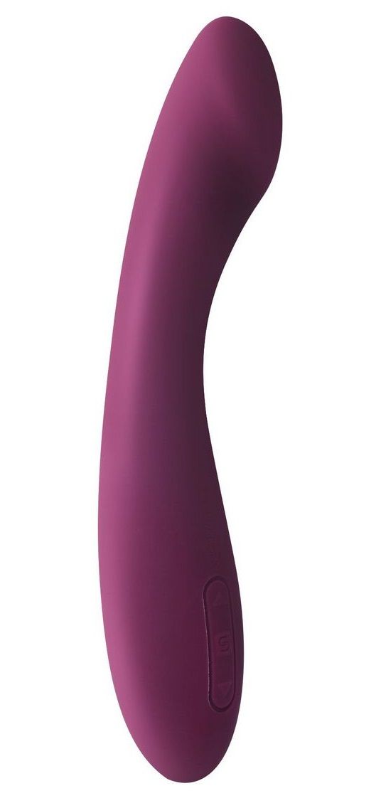 Сливовый изогнутый вибратор Amy 2 - 17,4 см. 1