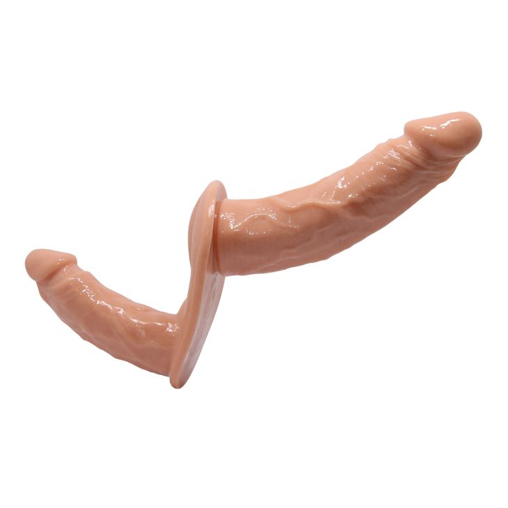 Женский страпон с 2 отростками - внешним и внутренним 4