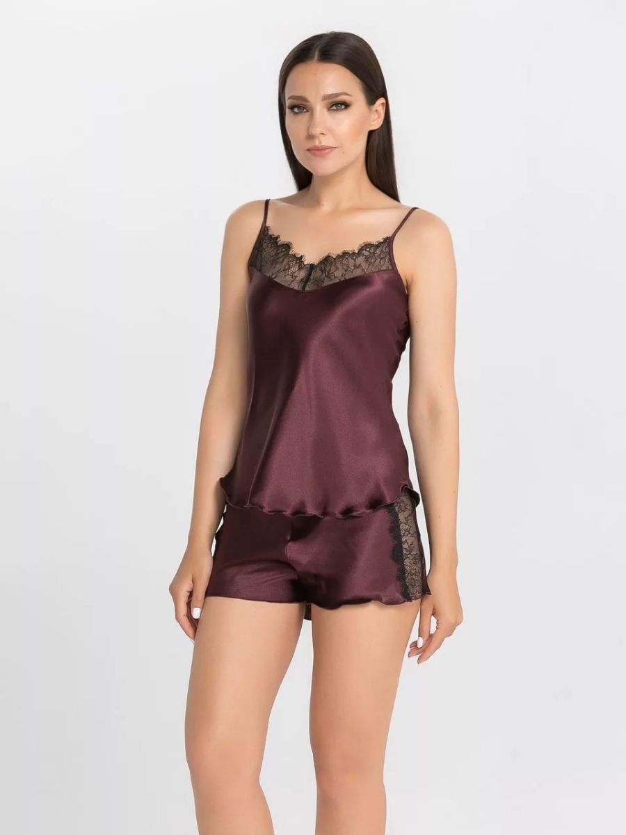 Пижамный комплект из искусственного шелка 5