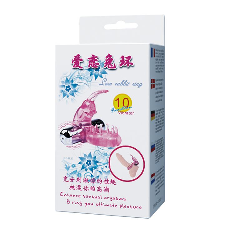 Розовое эрекционное виброкольцо с клиторальным зайчиком Love Rabbit Ring 7