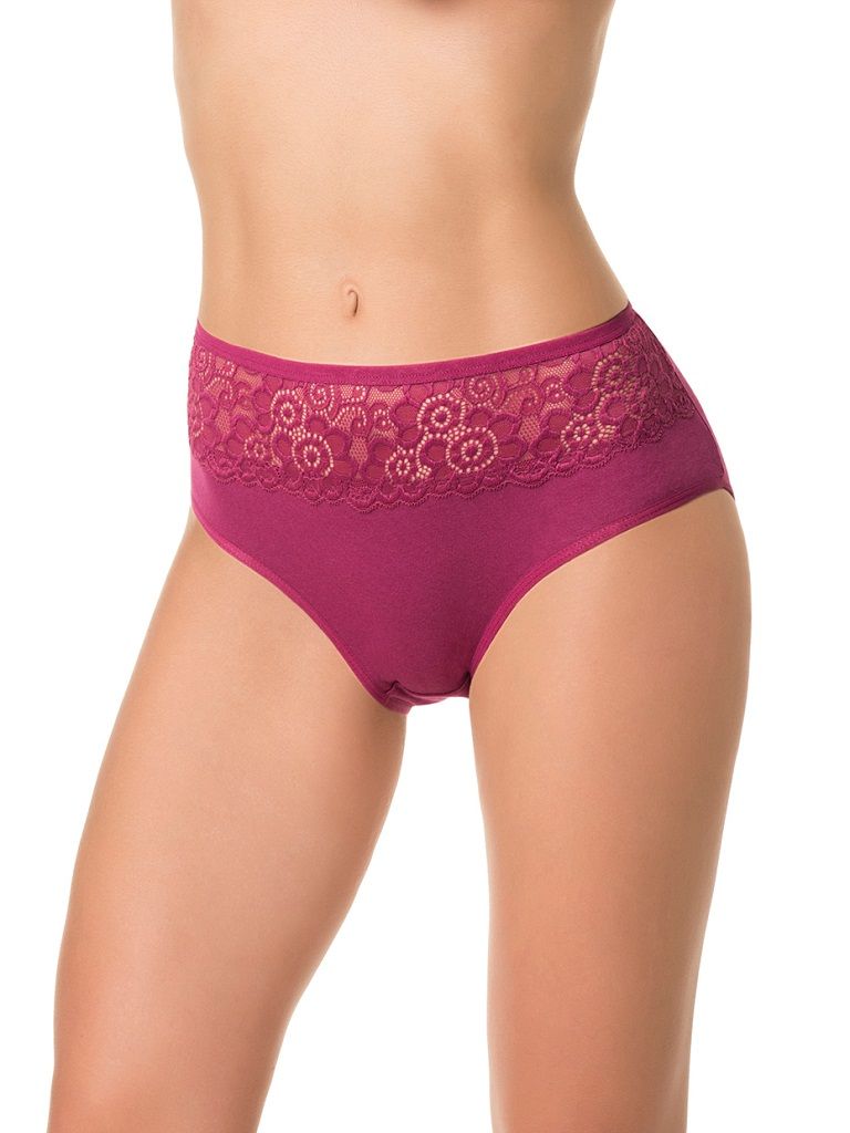 Трусики-слипы с высокой посадкой и кружевом 5