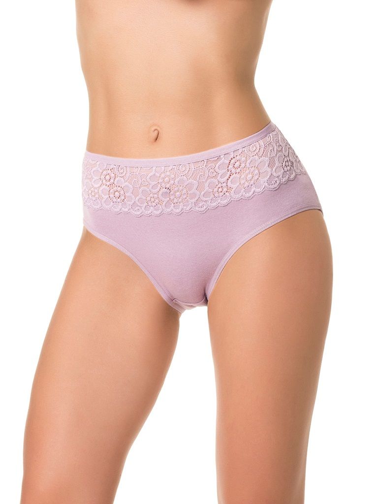 Трусики-слипы с высокой посадкой и кружевом 11