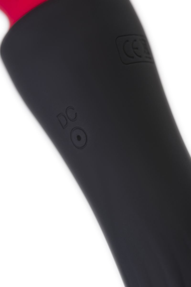 Черно-красный двусторонний вибромассажер Black&Red - 21 см. 7