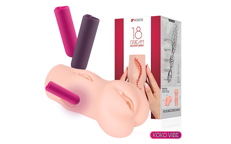 Телесный вибромастурбатор-вагина Dream Auto 2