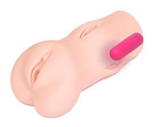 Телесный вибромастурбатор-вагина Dream Auto 1