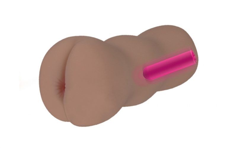 Коричневый вибромастурбатор-анус TONGGGO-Black Angel Auto 1