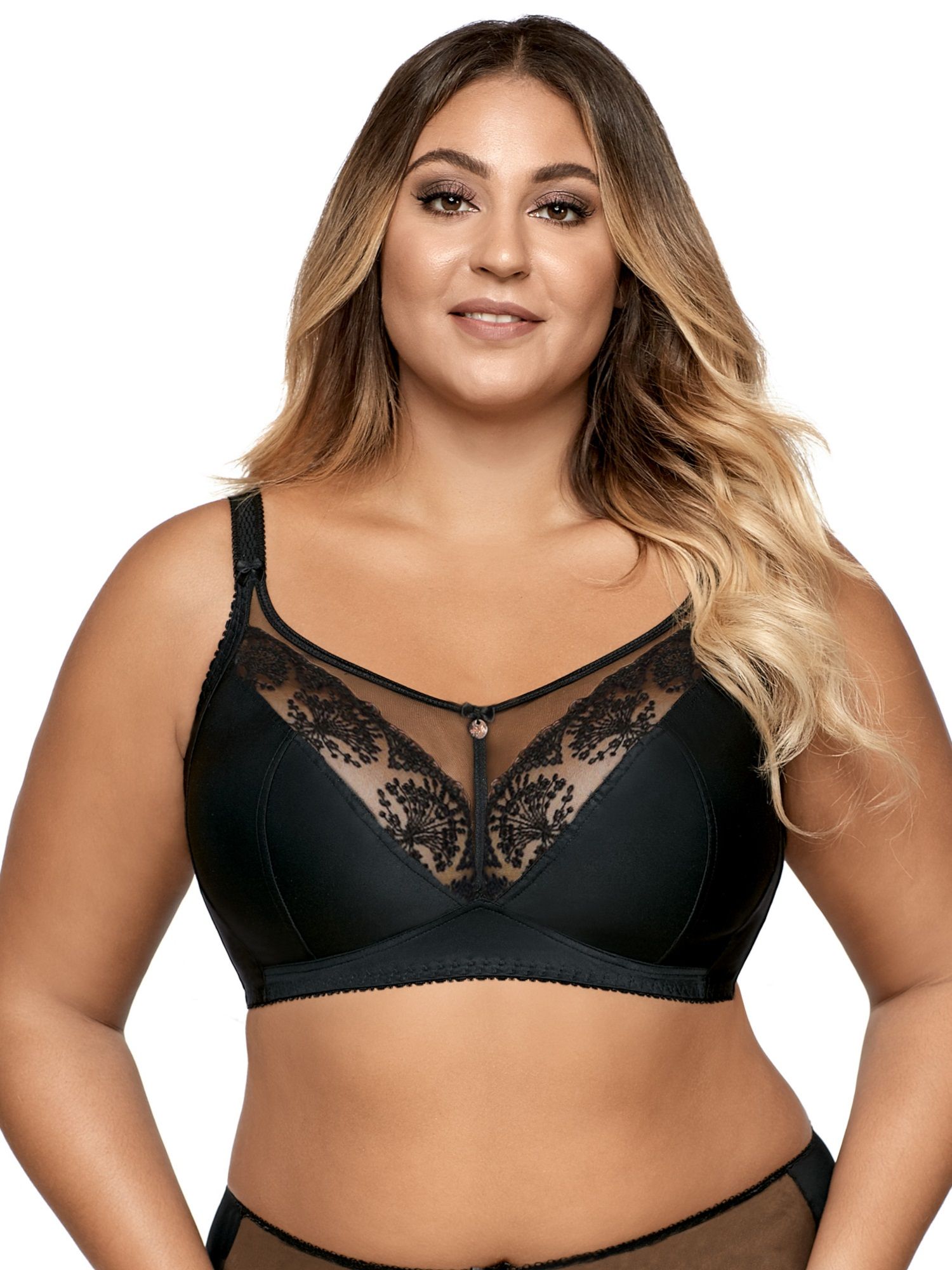 Бюстгальтер plus size с мягкими чашечками без косточек 5