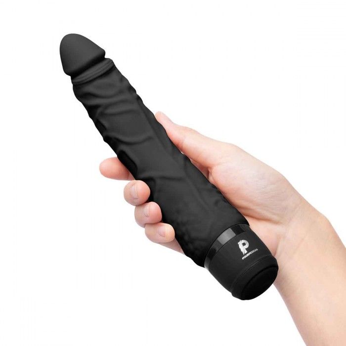 Черный вибратор-реалистик 7" Realistic Vibrator - 20 см. 2