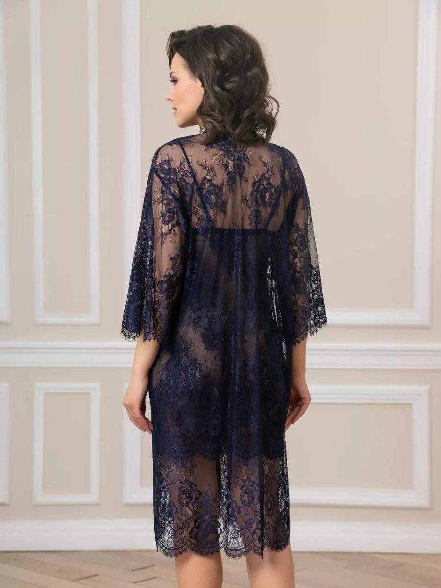 Соблазнительный кружевной пеньюар с поясом 6