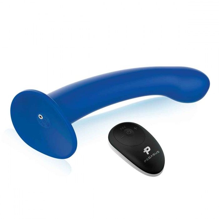 Синяя насадка Remote Control P-Spot G-Spot с черными трусиками - 20 см. 4