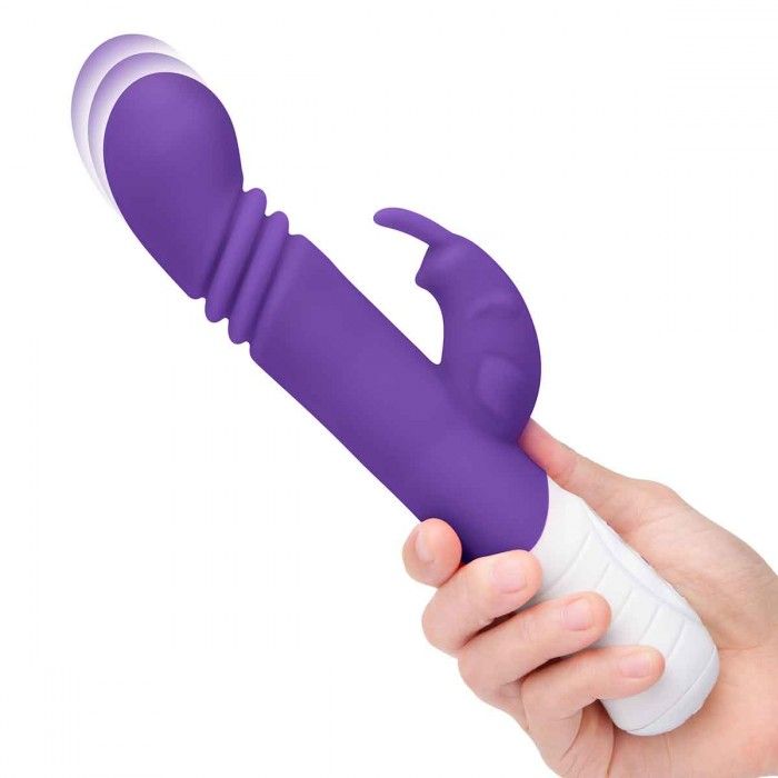 Фиолетовый массажер для G-точки Slim Shaft thrusting G-spot Rabbit - 23 см. 3