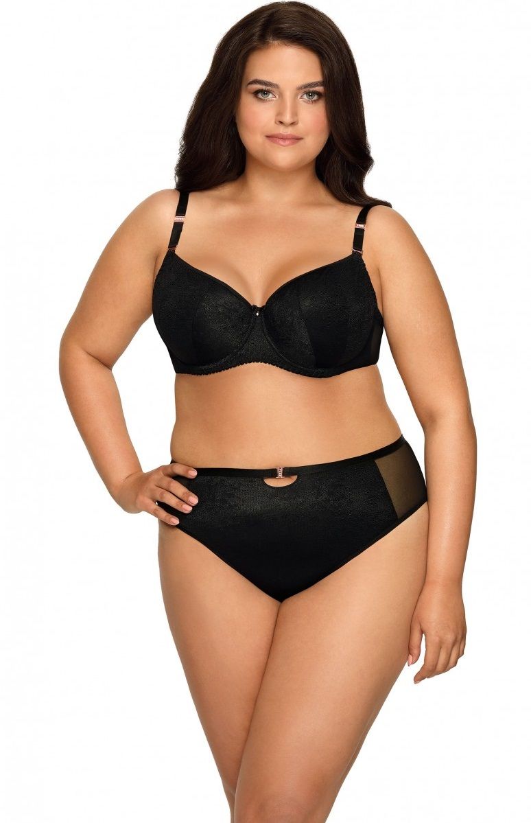 Трусики-слип из эластичной ткани с сетчатыми вставками по бокам 1