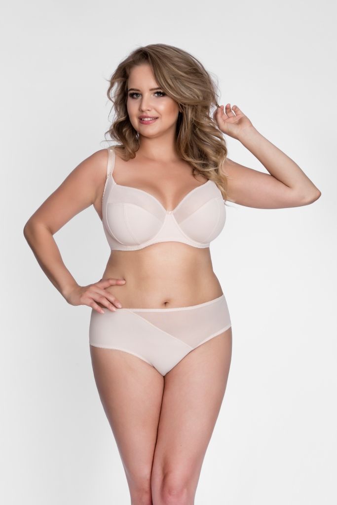 Бюстгальтер с мягкой чашкой plus size из микрофибры и двойной сетки 7