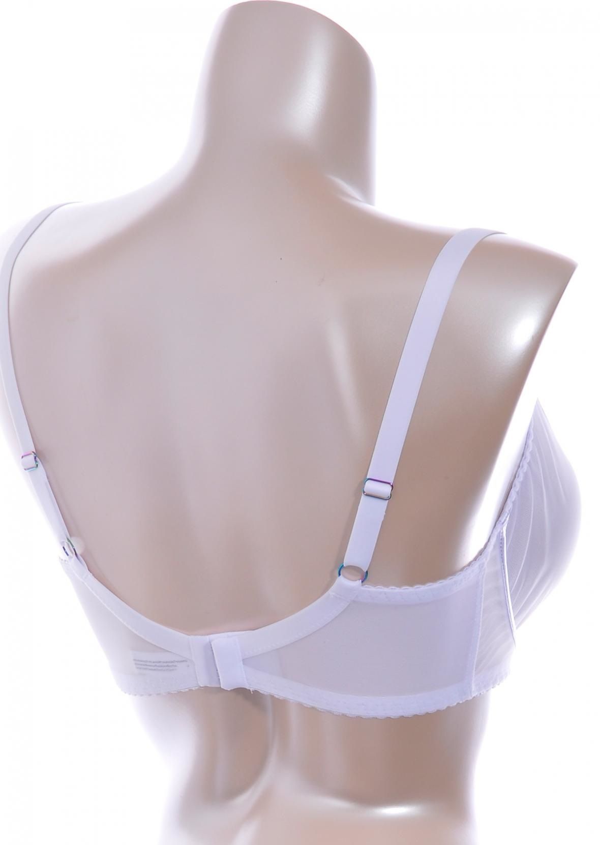 Бюстгальтер на косточках plus size с декоративными бретелями 6