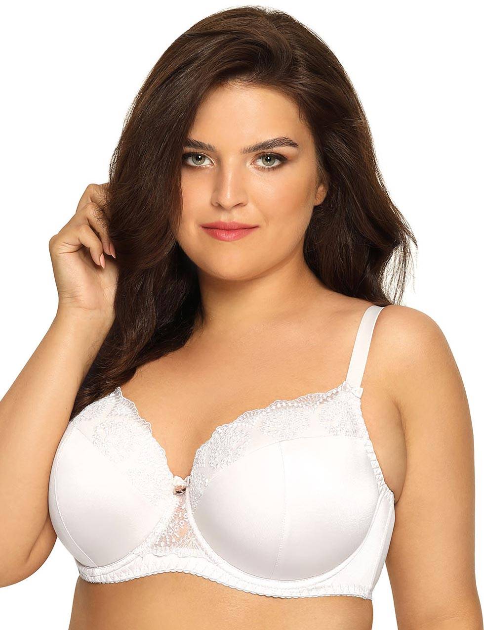 Бюстгальтер plus size с эффектной вышивкой на чашках 5