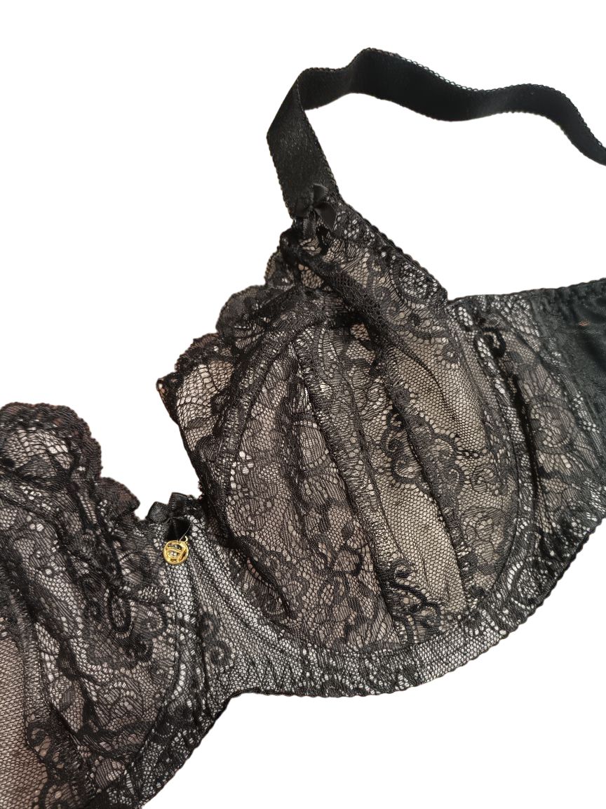 Бюстгальтер plus size на косточках с кружевными мягкими чашками 4