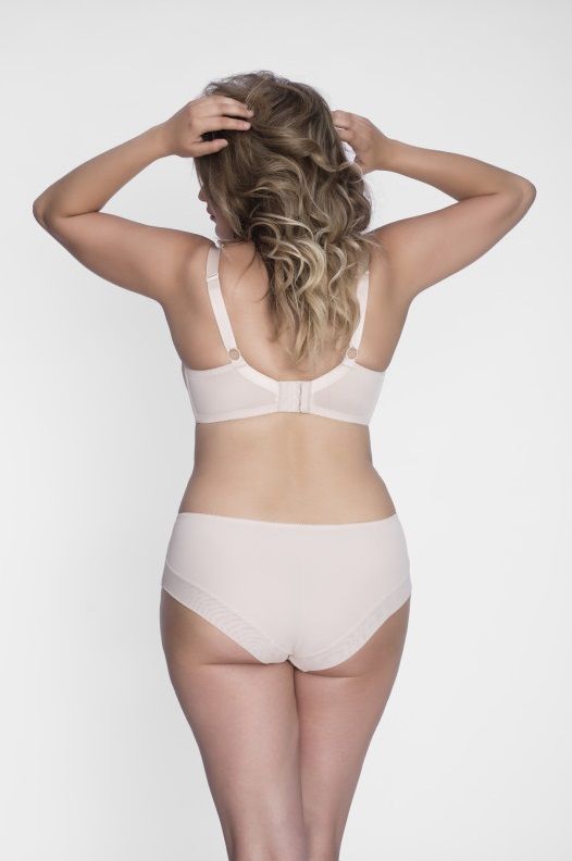 Однотонный бюстгальтер plus size на косточках с чашками из микрофибры 7