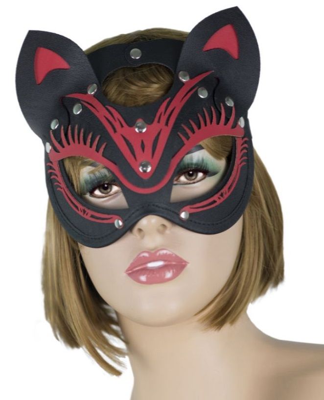 Маска кошки с маленькими ушками 1