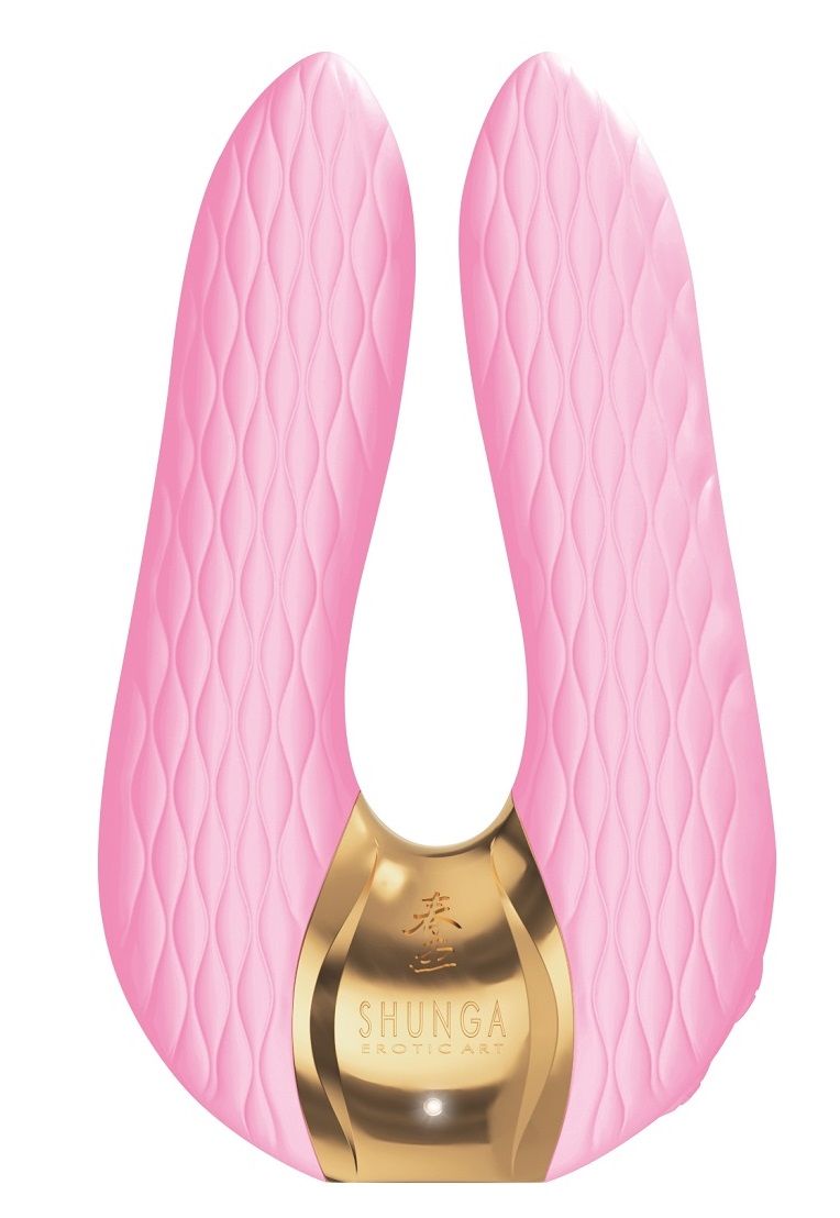 Розовый двойной вибростимулятор AIKO с двумя моторами 1