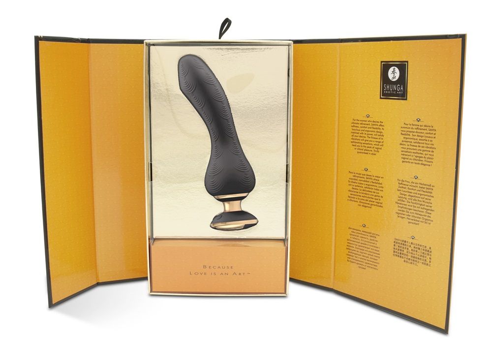 Черный вибростимулятор SANYA - 18,5 см. 4