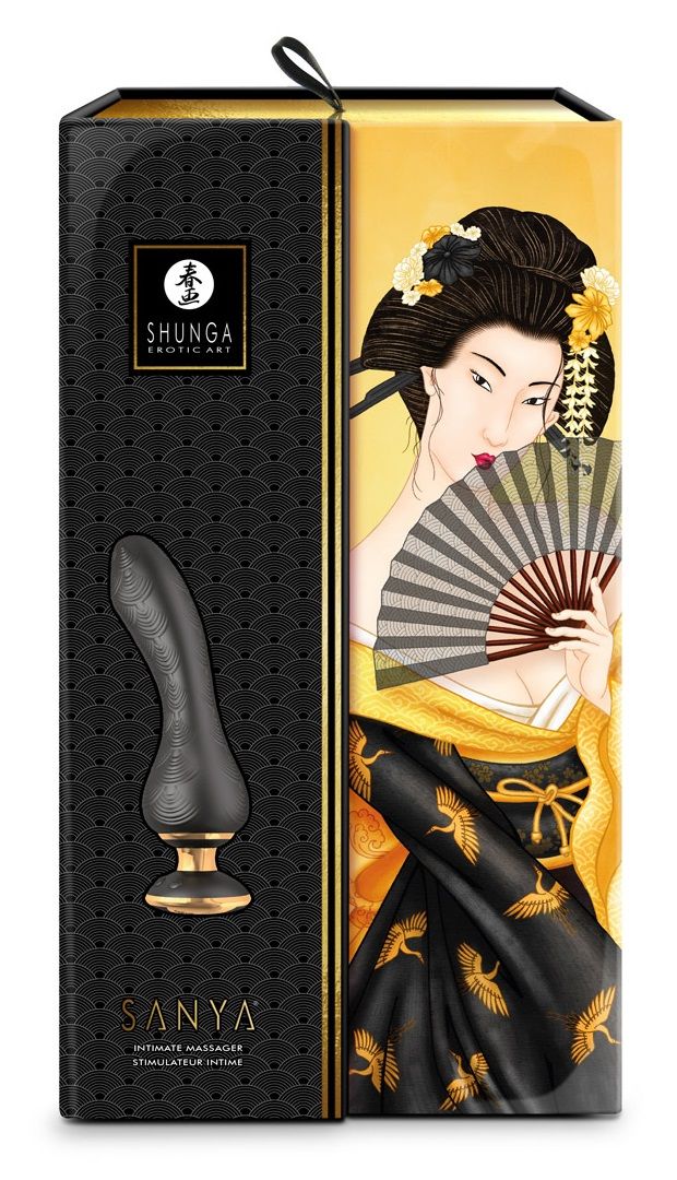 Черный вибростимулятор SANYA - 18,5 см. 5