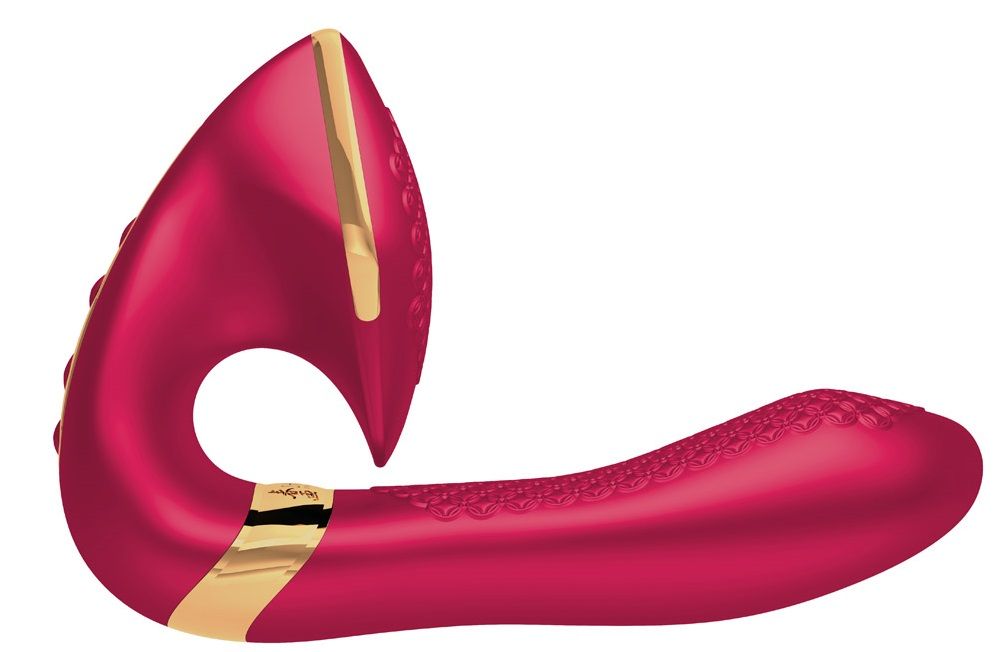 Малиновый вибростимулятор SOYO - 17 см. 2