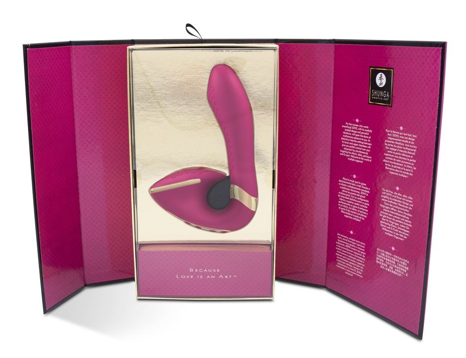 Малиновый вибростимулятор SOYO - 17 см. 4