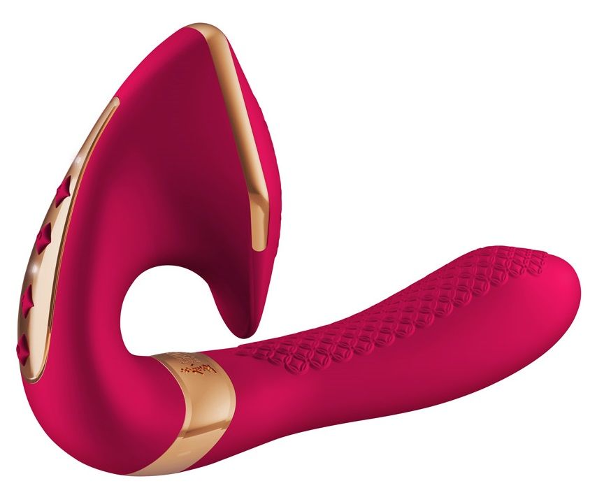 Малиновый вибростимулятор SOYO - 17 см. 1