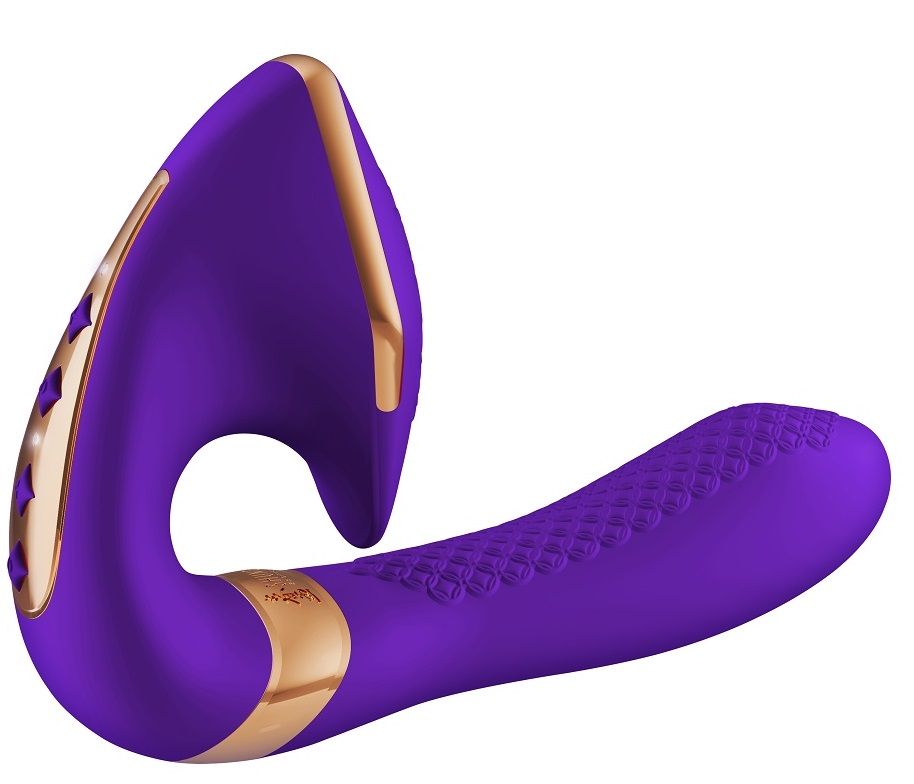 Фиолетовый вибростимулятор SOYO - 17 см. 2