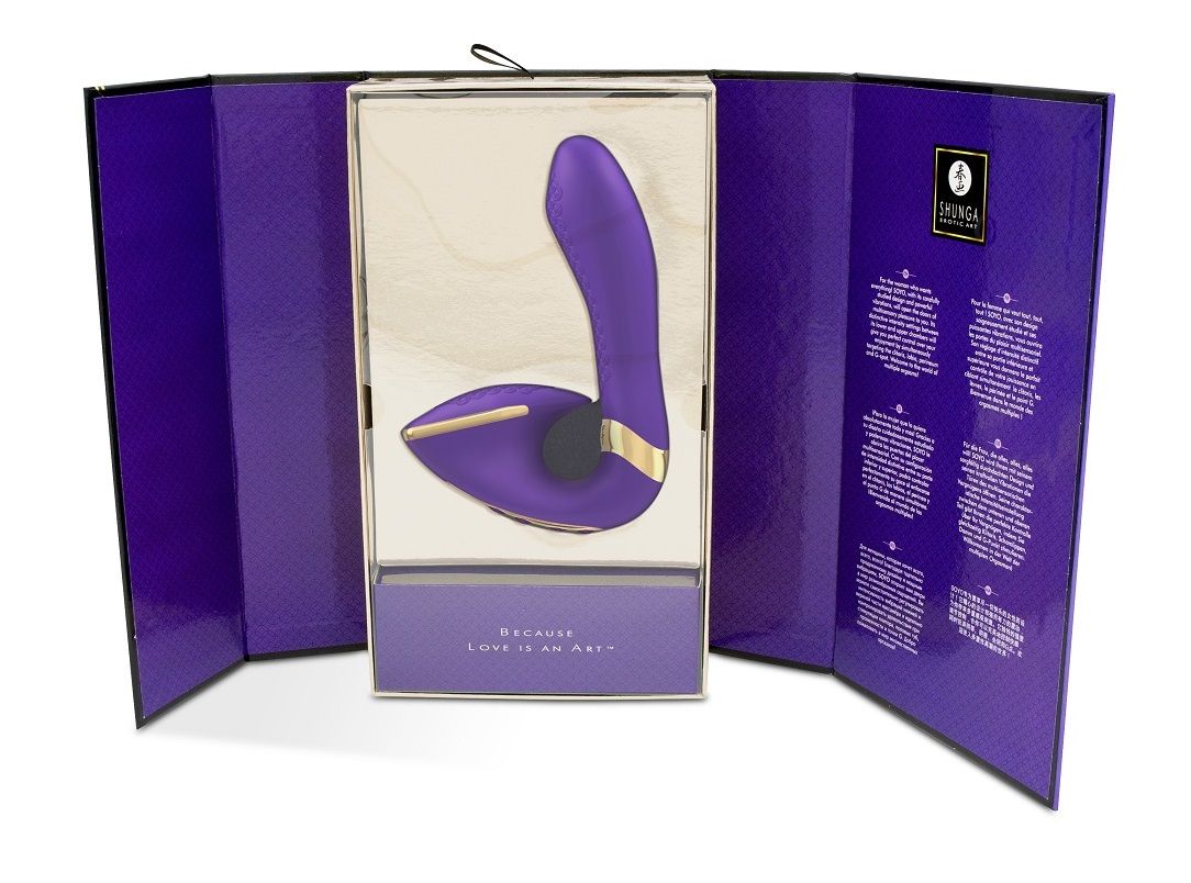 Фиолетовый вибростимулятор SOYO - 17 см. 3