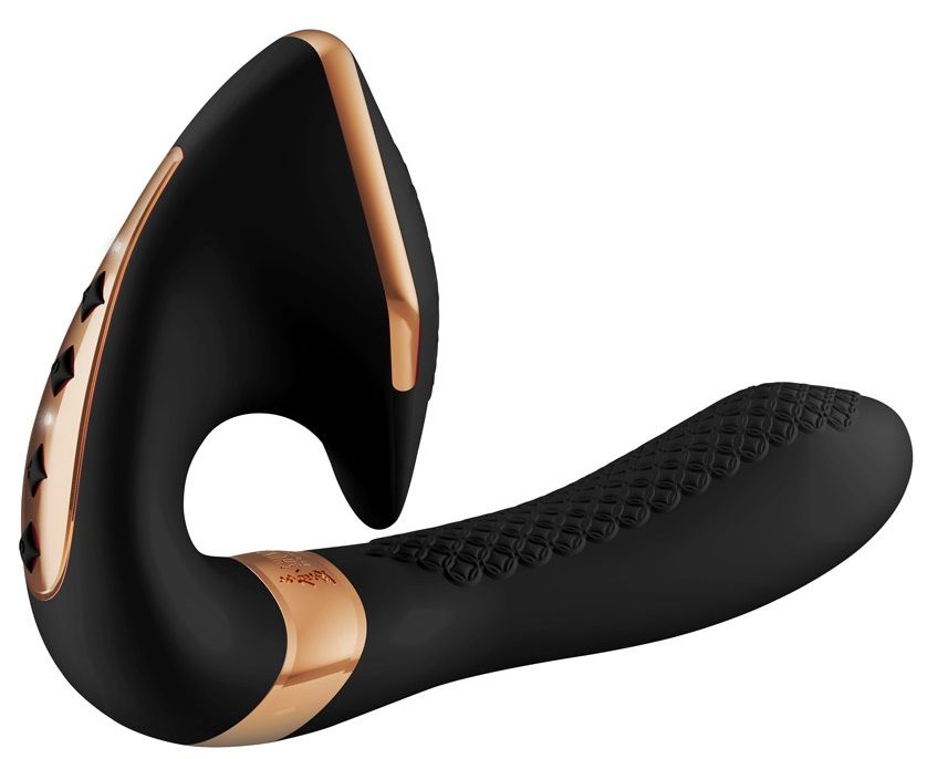 Черный вибростимулятор SOYO - 17 см. 2