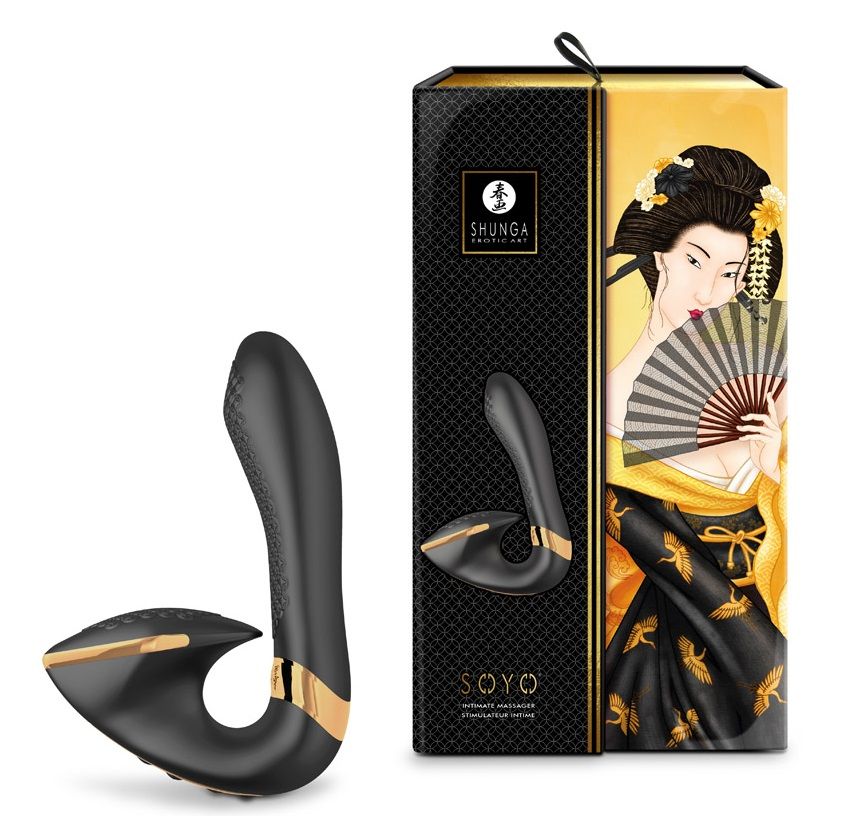 Черный вибростимулятор SOYO - 17 см. 3