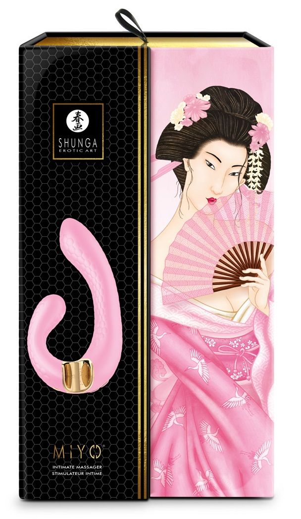 Розовый гибкий вибростимулятор MIYO с двумя моторами - 18,5 см. 5