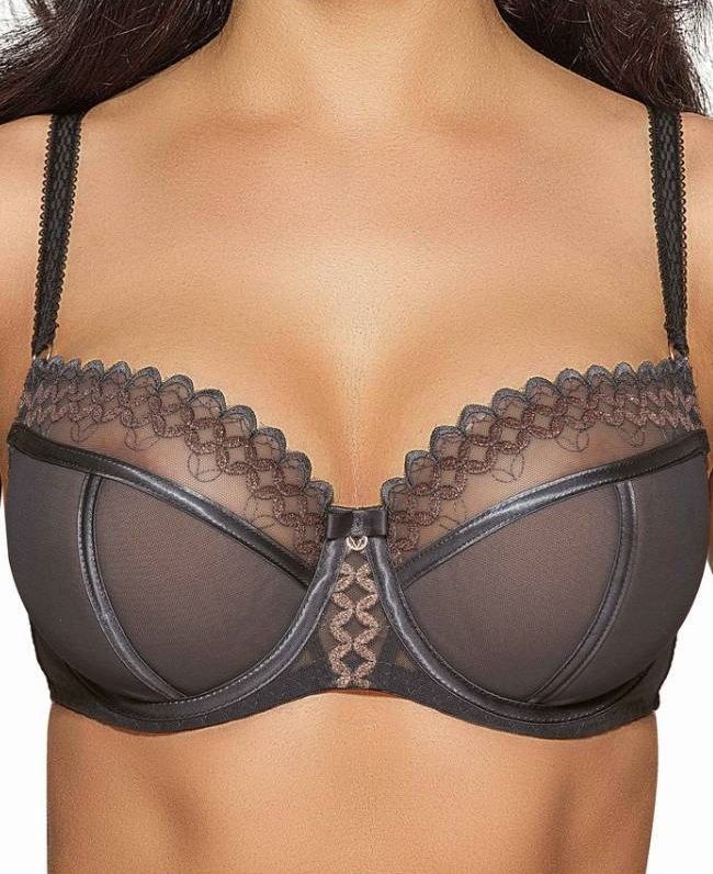 Бюстгальтер с вышивкой люрексом на чашках 2