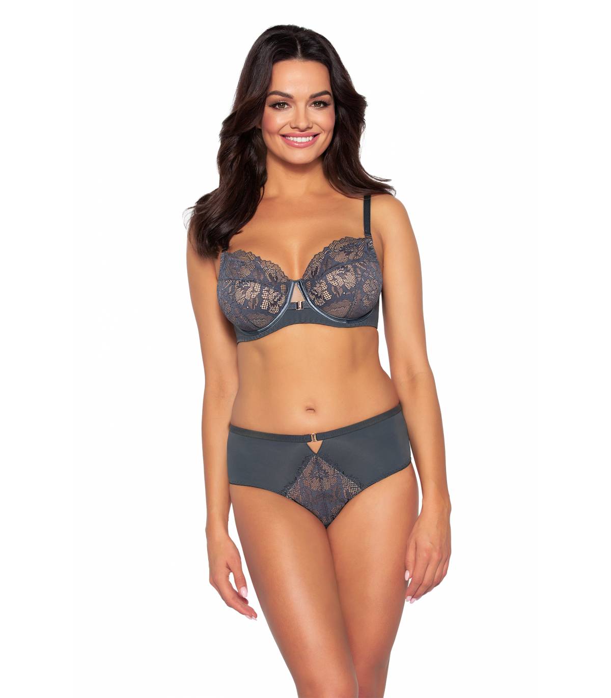 Стильный бюстгальтер на косточках с кружевом 11