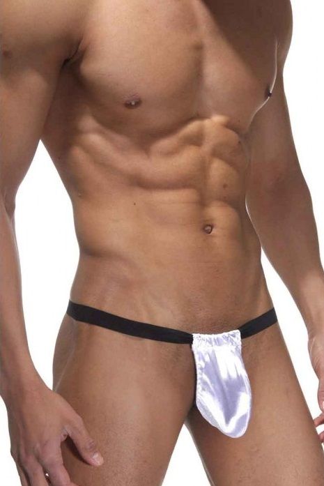 Открытые мужские трусы с белым гульфиком 1
