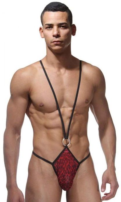 Мужское боди на лямках с открытыми ягодицами 1