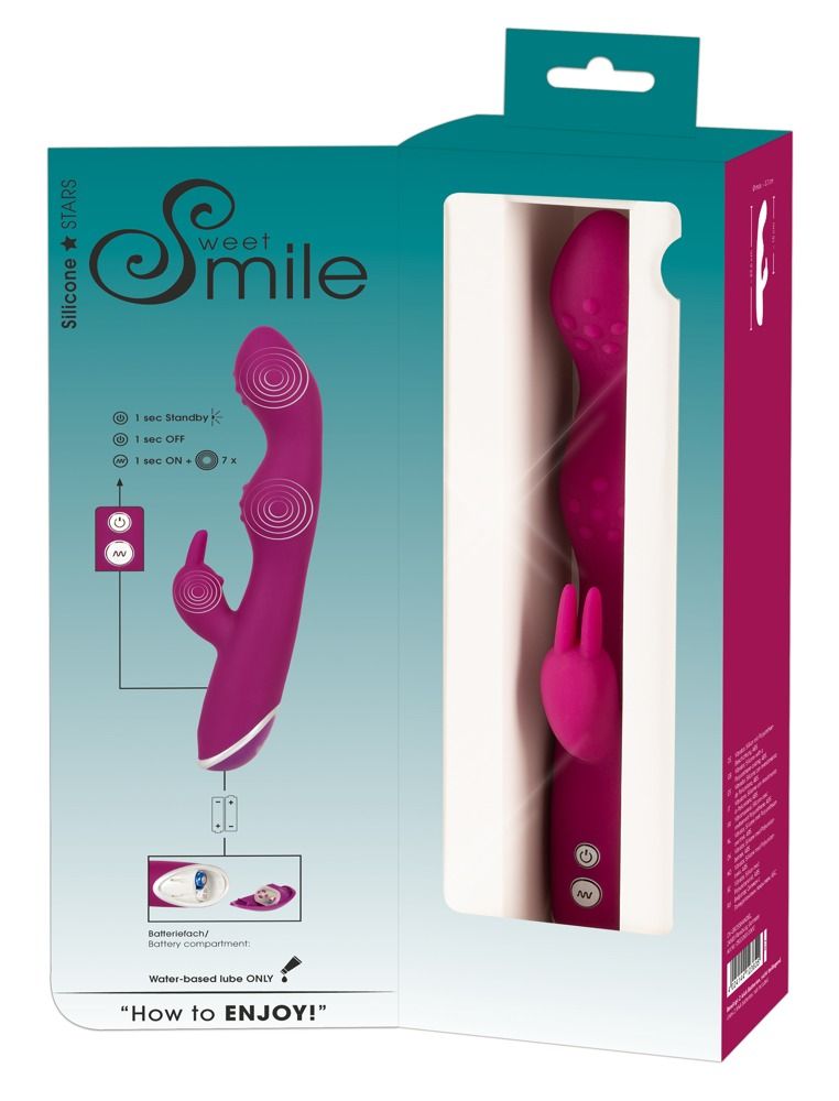 Фиолетовый вибратор A & G-Spot Rabbit Vibrator для стимуляции зон G и A - 23,6 см. 10