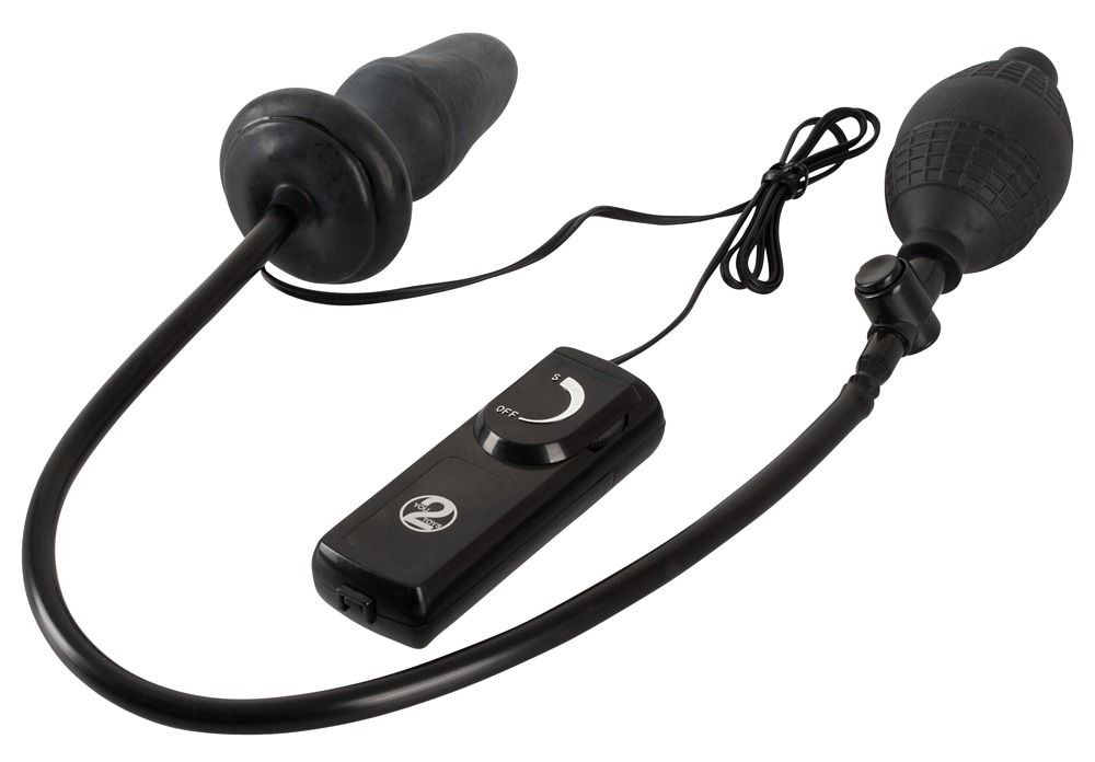 Черный анальный вибростимулятор с расширением Fanny Hills Butt Plug 2