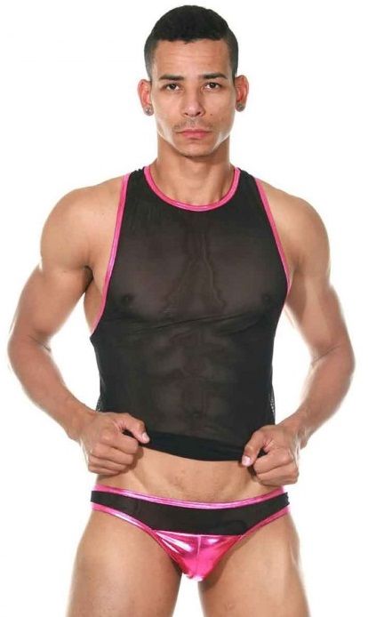 Мужской комплект белья: майка-борцовка и трусы-слипы 1