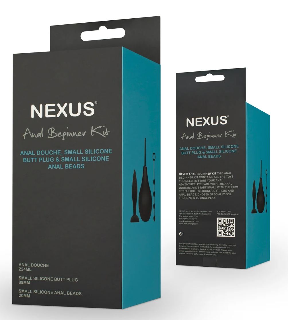 Анальный набор Nexus Anal Beginner Kit: пробка, душ и шарики 2